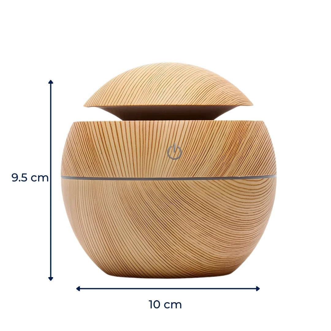 Gentle Quiet Mist & LED Night-Light – Wood Finish – Relieve Dry Air Improve Sleep Boost Comfort Bowlift by Bowlift
