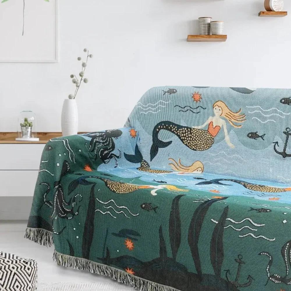 Underwater Mermaid Sofa Cover by Casa & Beyond