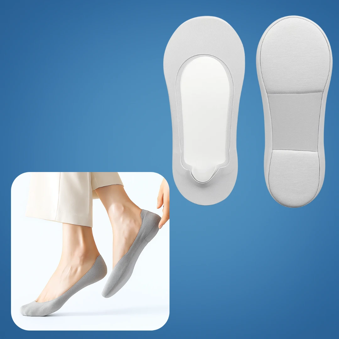 Show Padded Socks – Shock Absorbing Comfort – Breathable Cotton Cushion – Anti-Slip Heel – Women All-Day Walking Relief Bowlift by Bowlift