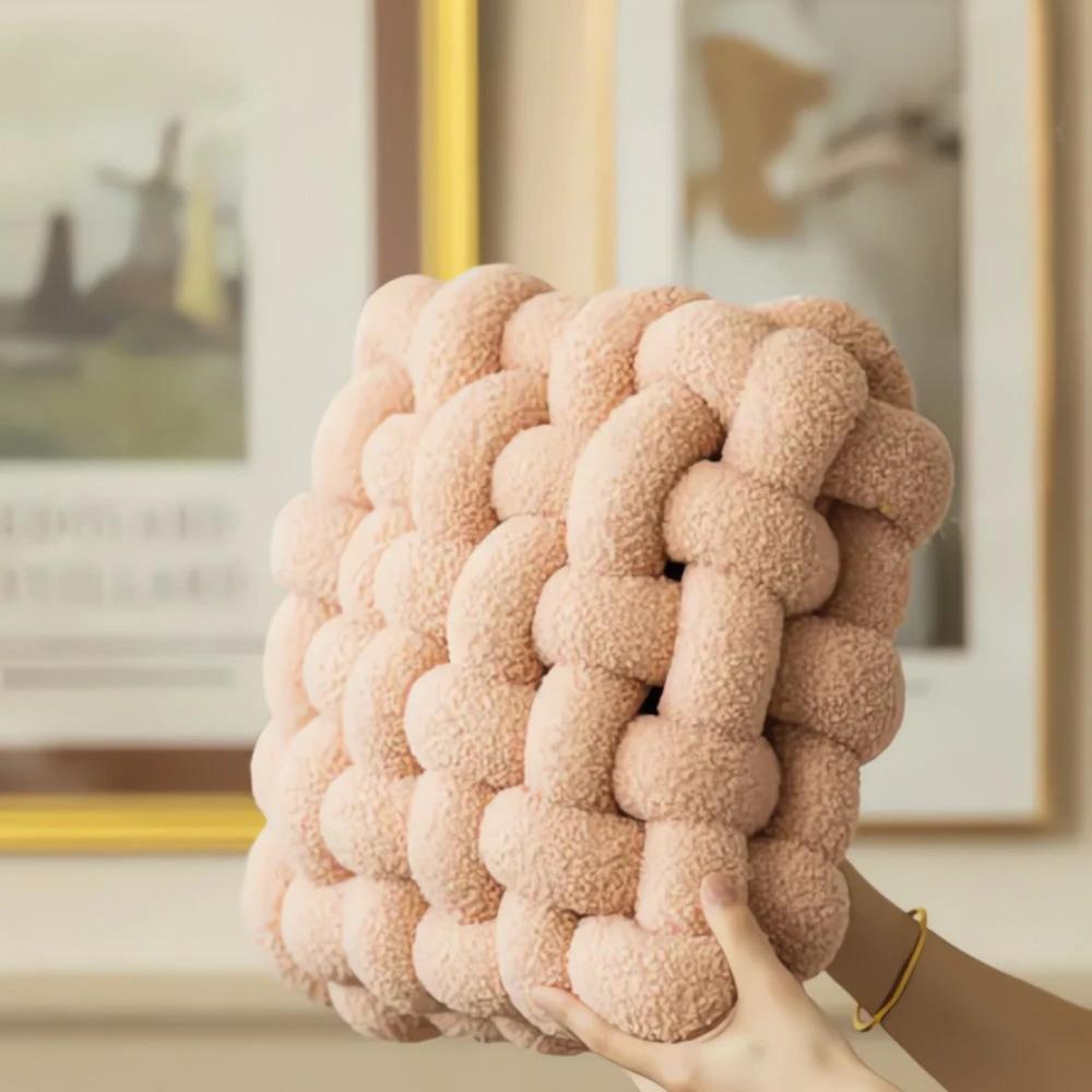 Plush Woven Knot Boucle Cushion by Casa & Beyond