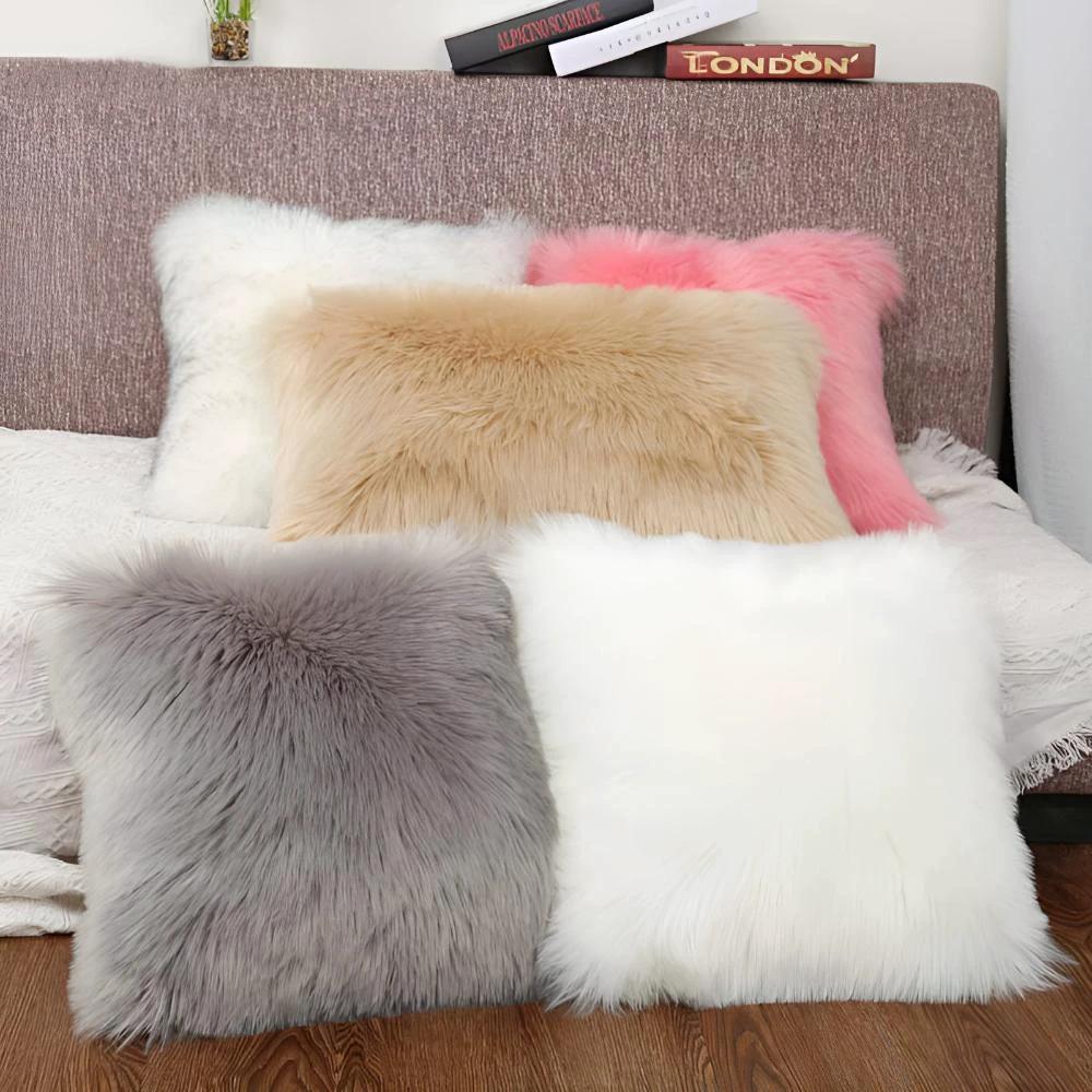 Furry Cushion Covers by Casa & Beyond