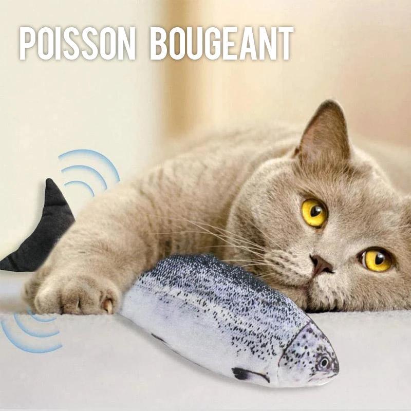 USB rechargeable simulation fishing toy for cats by Bowlift