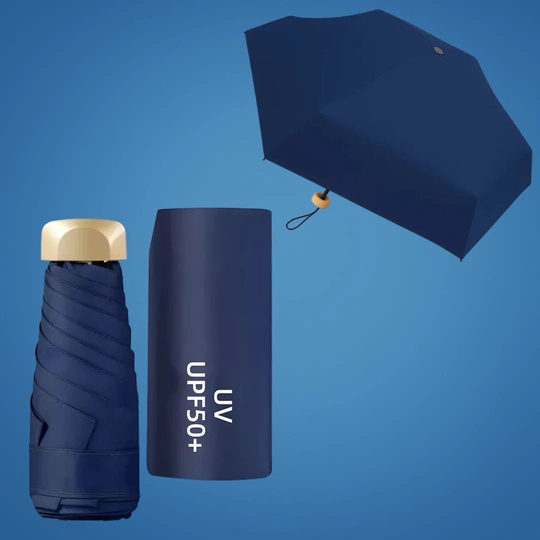 UrbanBrolly | Mini UV Folding Umbrella – UPF 50+ Sun Protection – Water‑Repellent – Lightweight Pocket‑Size Travel Use Bowlift by Bowlift