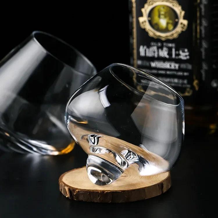 Belly Whiskey and Beer Glass - Rotating Tumbler for Cocktails, Wine and other Drinks Bowlift by Bowlift