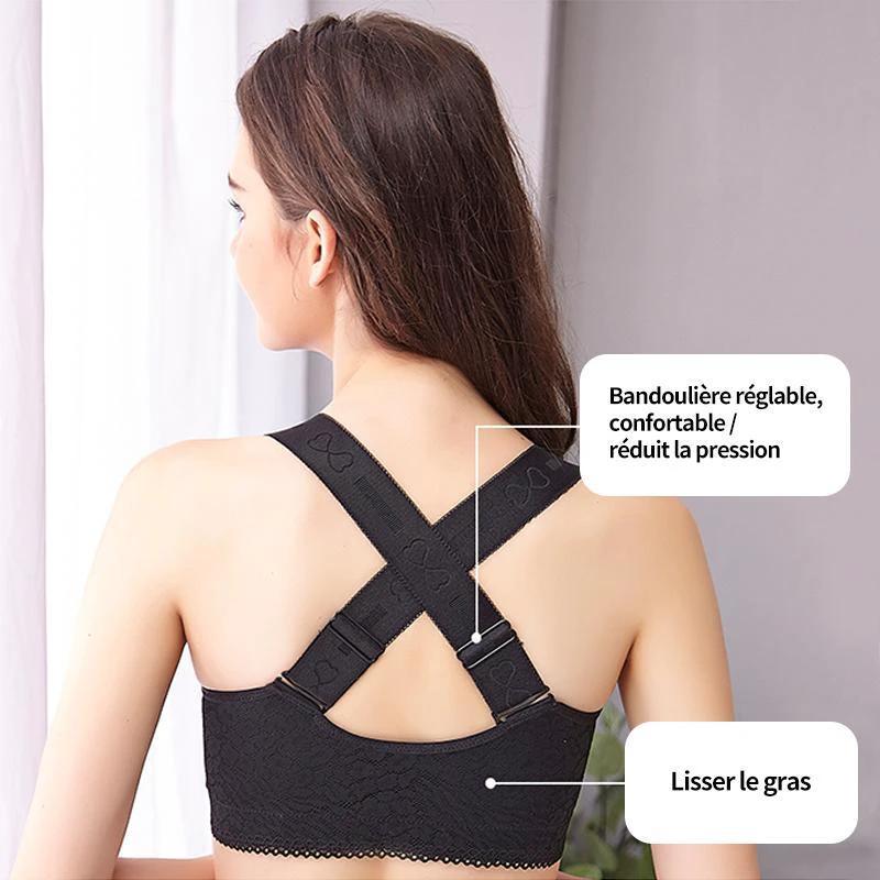 Bra with front closure and crossed straps by Bowlift