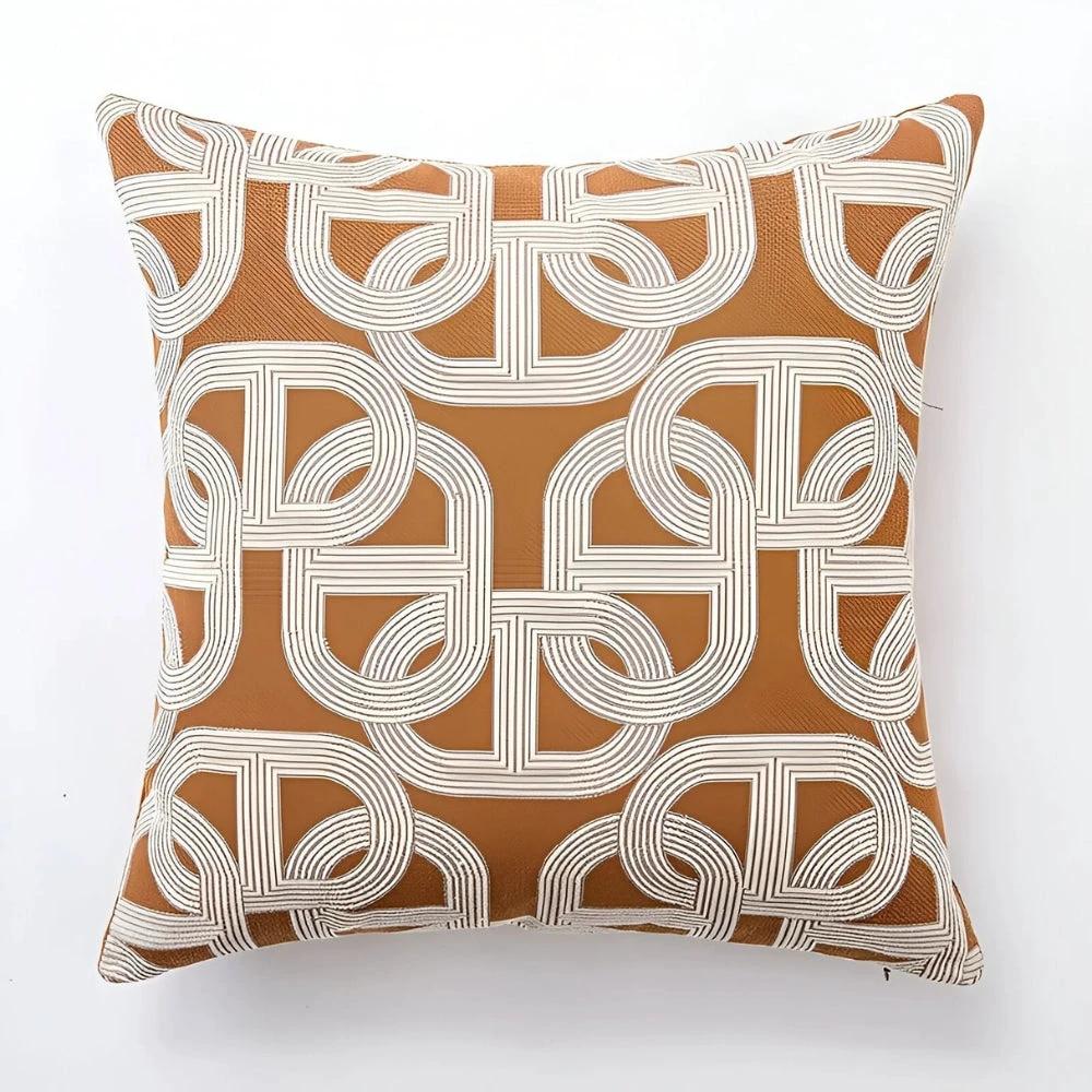 Modern Interlock Pattern Cushion Cover by Casa & Beyond