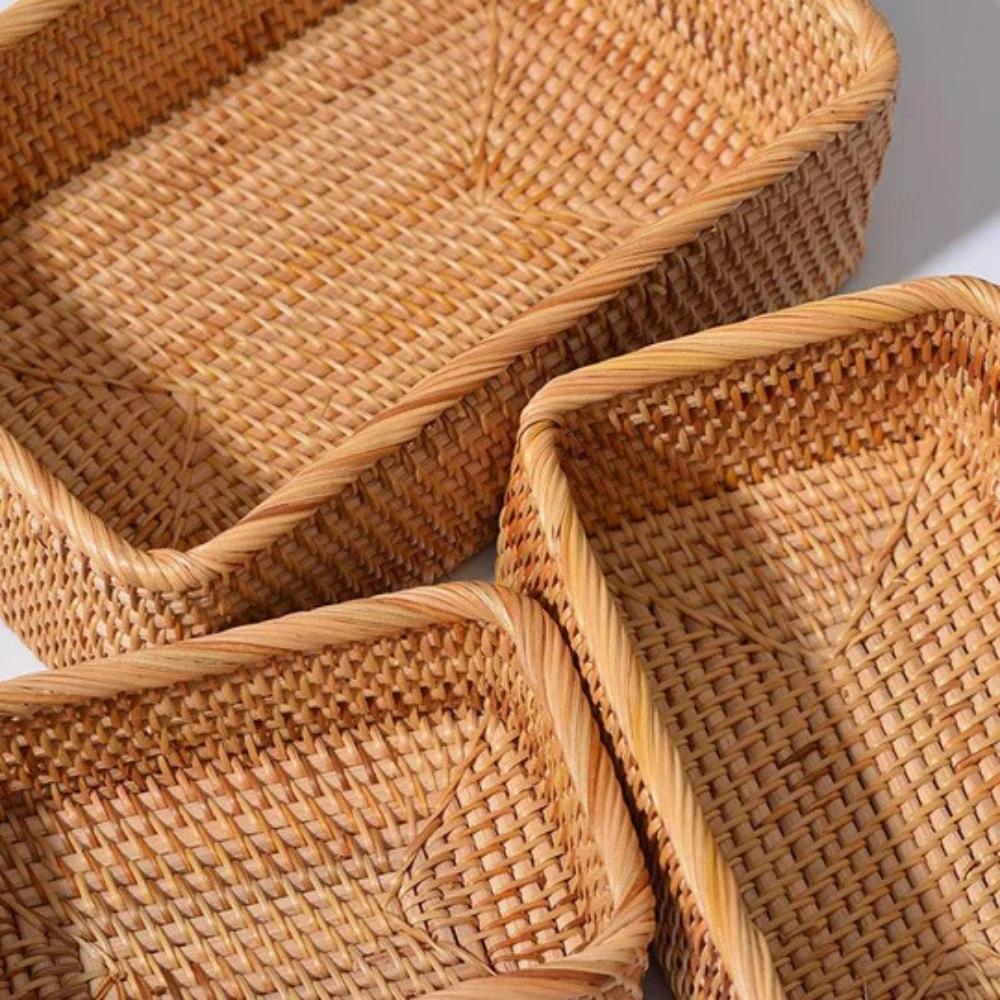 Artisan Rectangular Rattan Storage Basket by Casa & Beyond