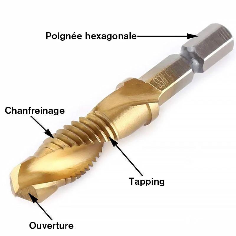 Set of 6 metric tap drill bits by Bowlift