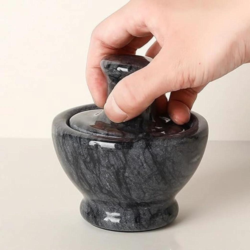 Marble Mortar & Pestel Spices Grinder by Casa & Beyond