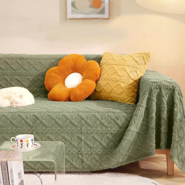 Snuggle Sherpa Sofa Cover by Casa & Beyond