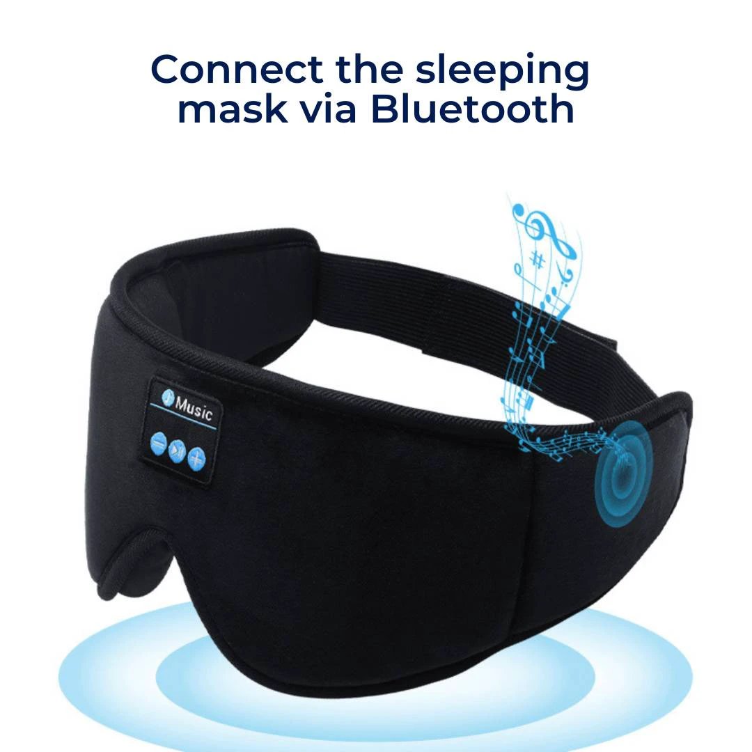 DreamSounds Bluetooth Sleeping Mask with Built-in Headphones | for Travel - Meditation - Light Blocking Comfort Bowlift by Bowlift