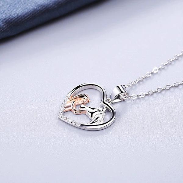 Girl and Horse Necklace Chain by BowLift