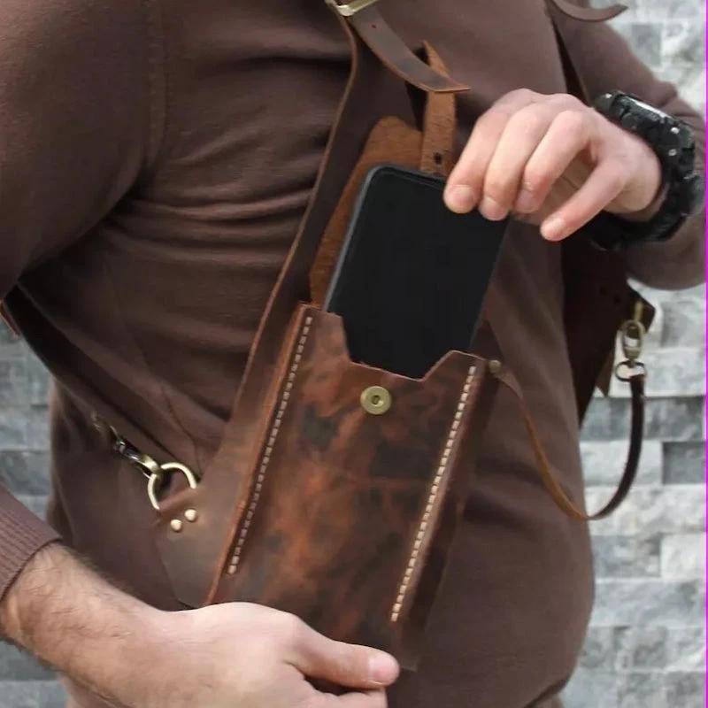Medieval Steampunk Retro Shoulder Bag with Shoulder Strap by BowLift