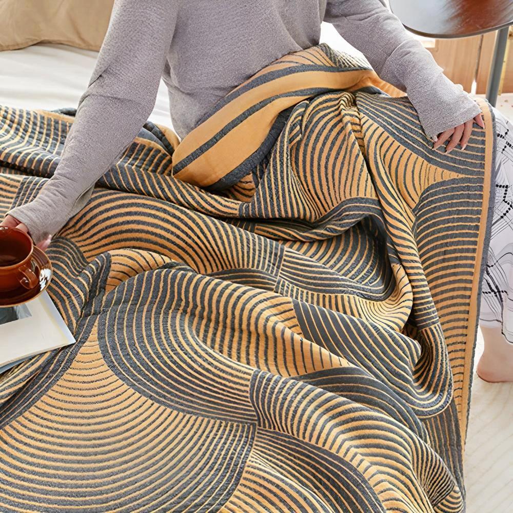 Muslin Reversible Cotton Blanket by Casa & Beyond