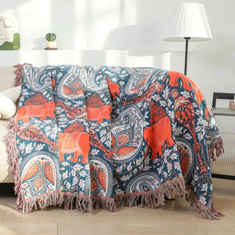 Soft Wander Tusk Cotton Blanket by Casa & Beyond