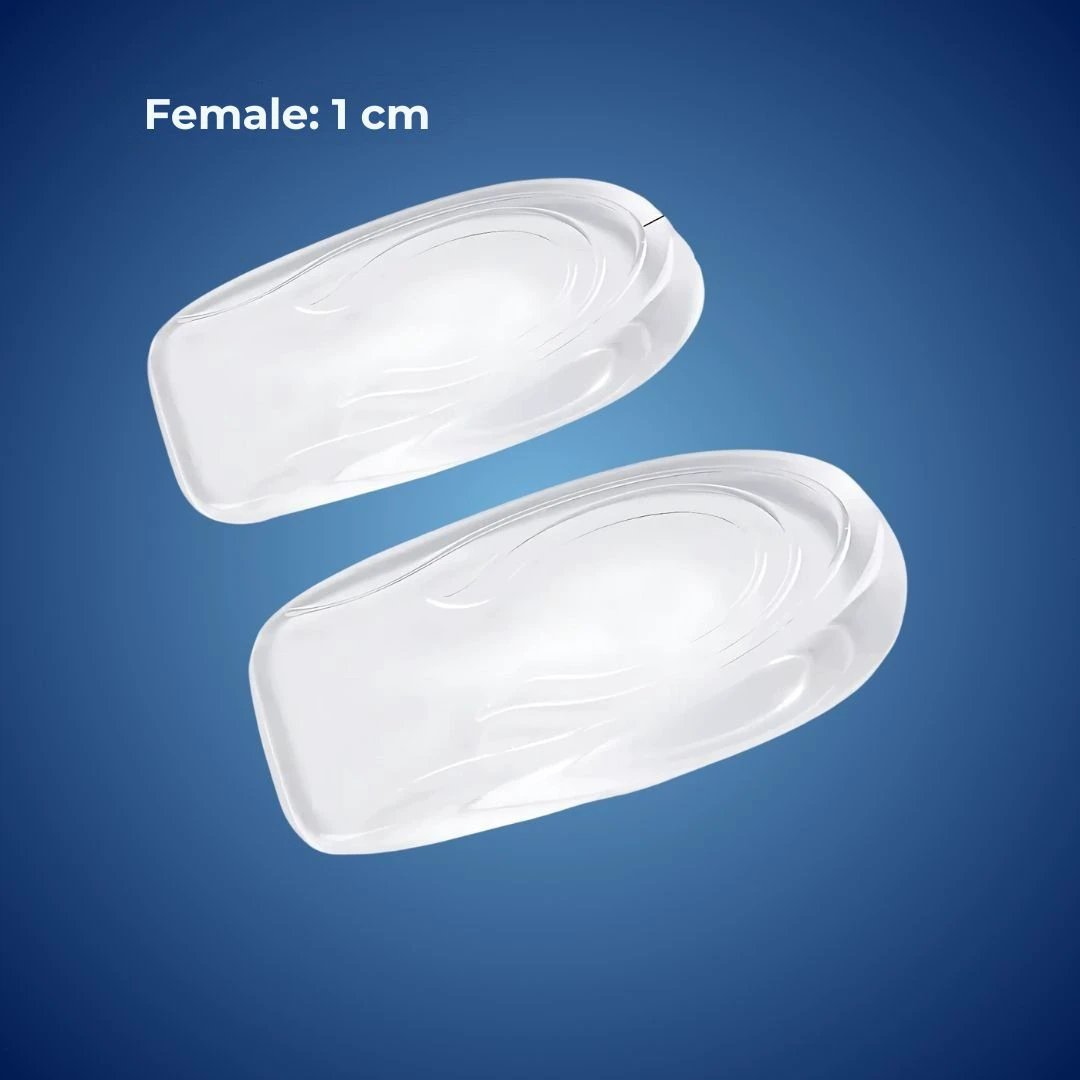 LiftComfort Silicone Gel Heel Lifting Inserts | Height Increase - Pain Relief for Plantar Fasciitis - Shock Absorption - Better Posture Bowlift by Bowlift