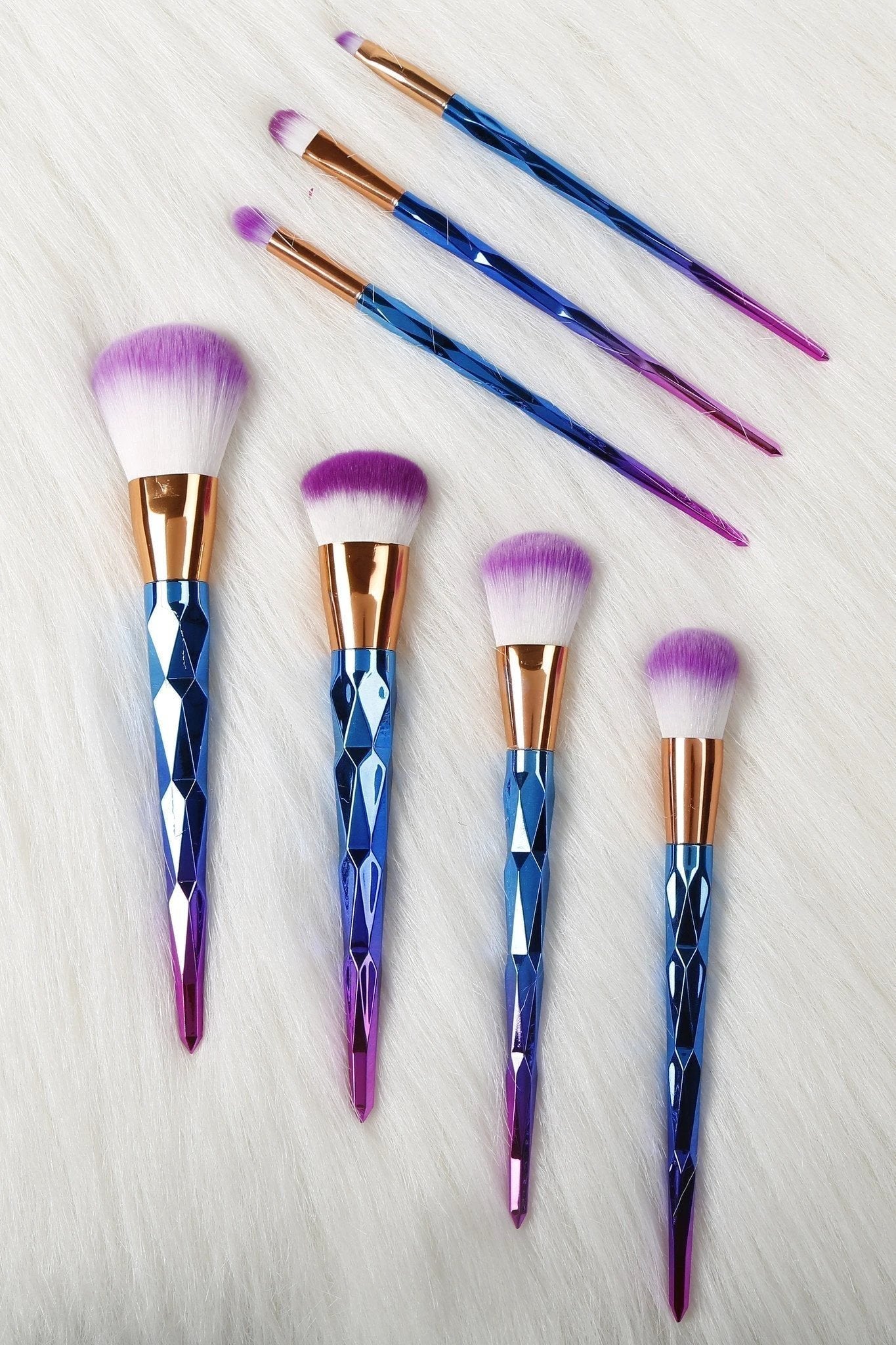 Rainbow Unicorn Brushes - 7 Piece Set by Bowlift