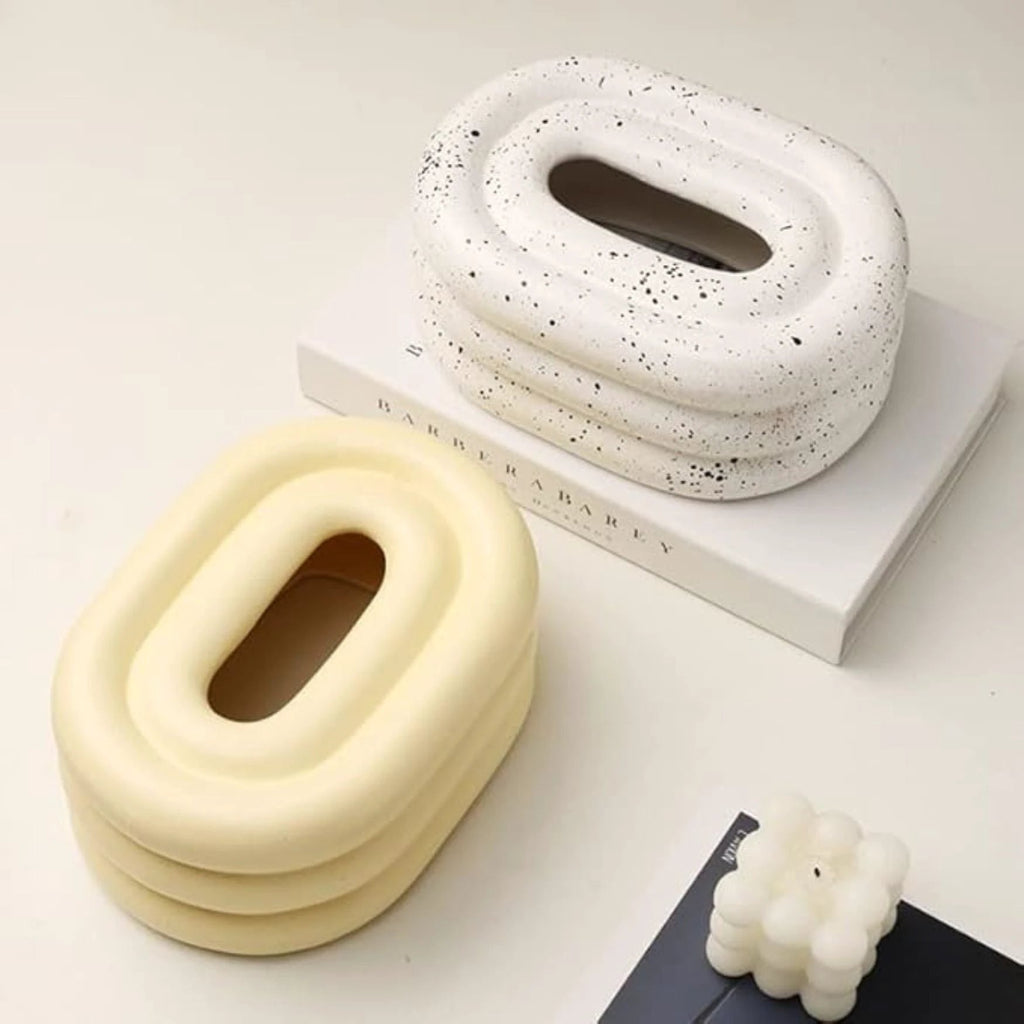 Lustre Ceramic Tissue Holder by Casa & Beyond