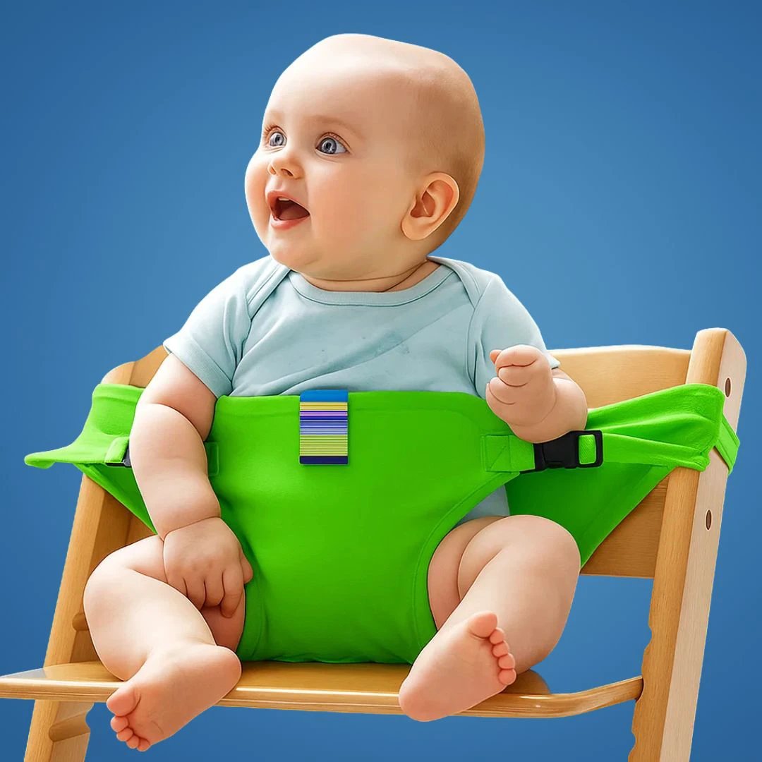 SeatGuard | Baby Chair Harness – Secure Adjustable Fit – Breathable Cotton Fabric – Portable Dining Safety Solution for Travelling Parents Bowlift by Bowlift