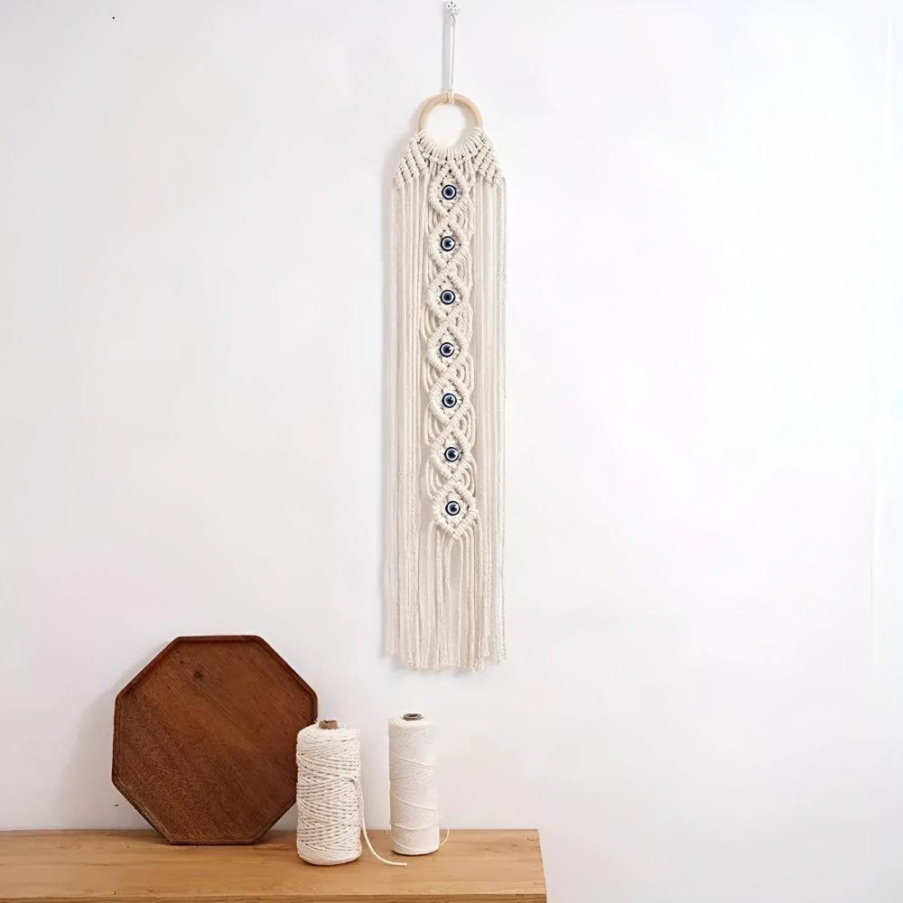 Eye-Beads Bohemian Macrame Wall Decor by Casa & Beyond