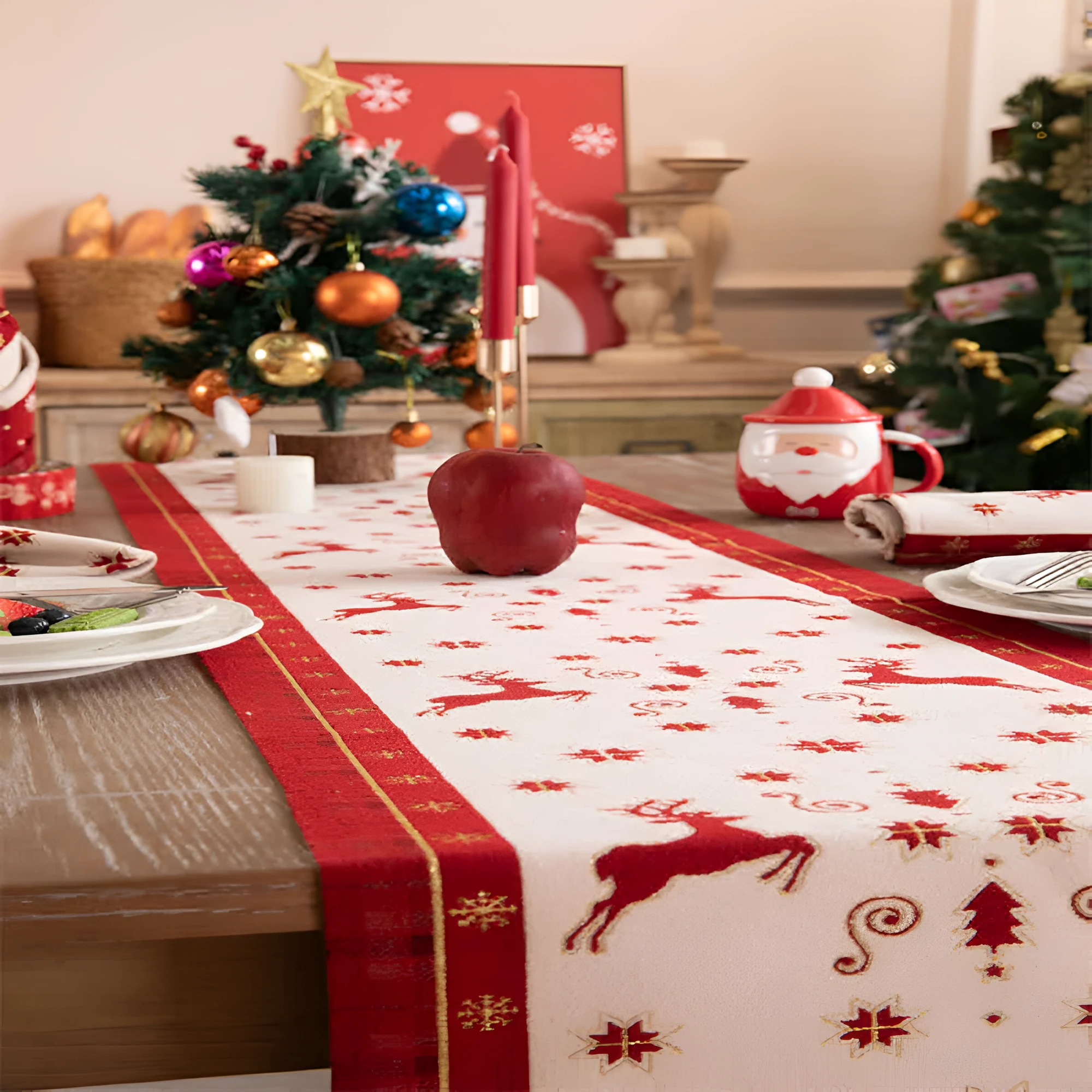 Luxe Merry Tasseled Runner Cloth by Casa & Beyond