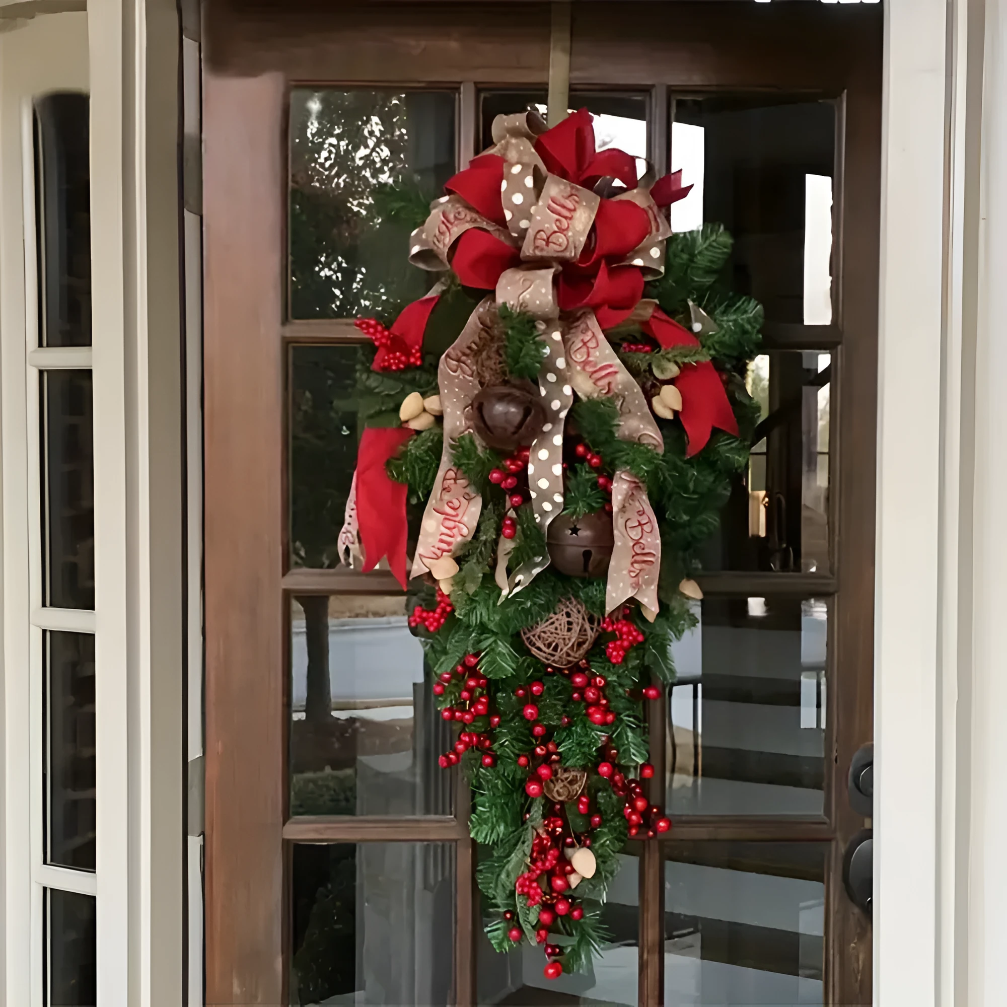 Holiday Door Christmas Wreath by Casa & Beyond