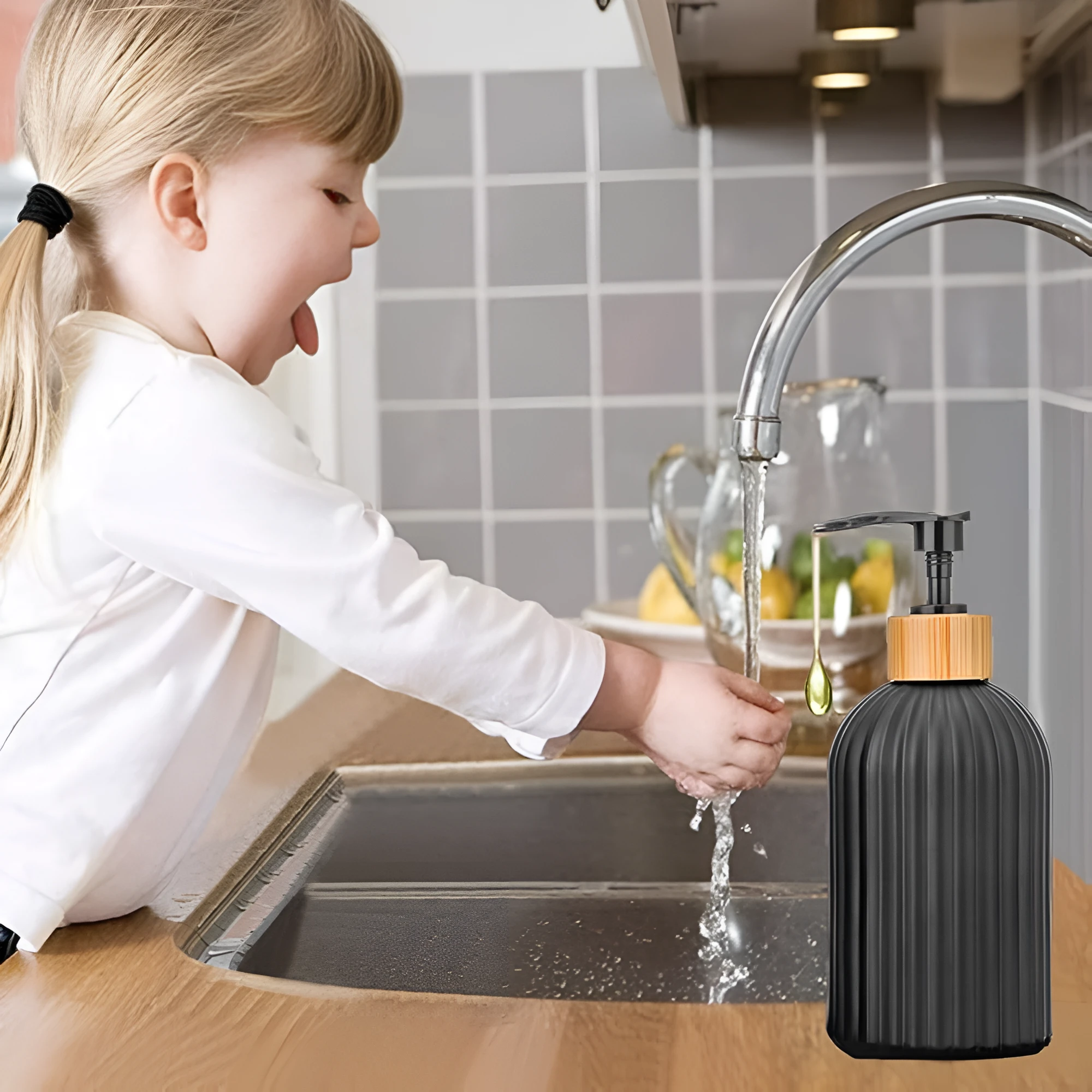 Minimalist Bamboo Pump Soap Dispenser by Casa & Beyond
