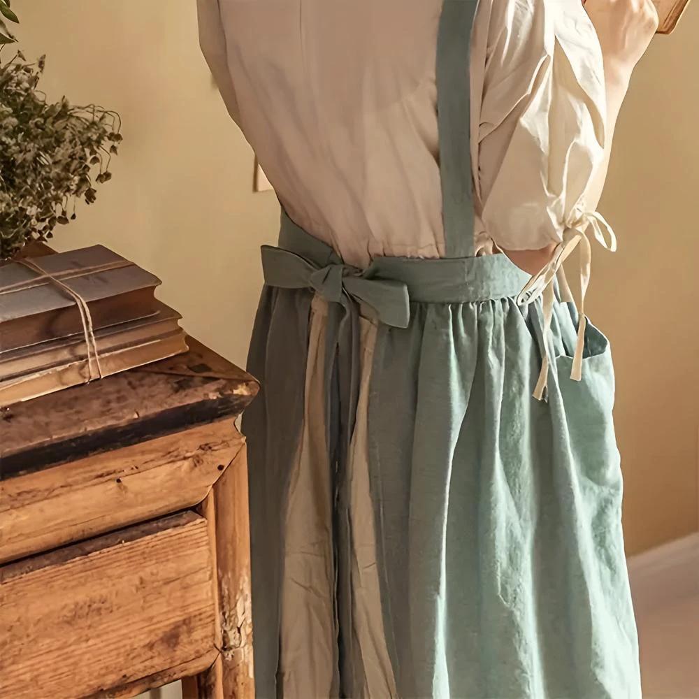 Rustic Ruffle Linen Apron by Casa & Beyond