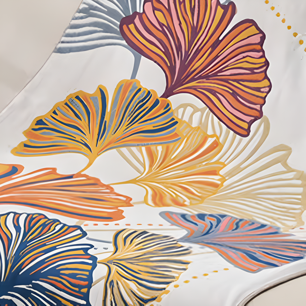 Absorbent Ginkgo Leaf Bath Towel by Casa & Beyond