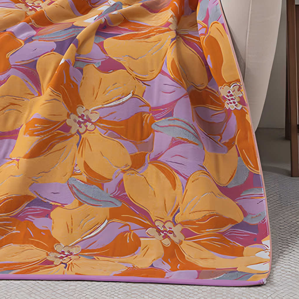 Blooming Beauty Cotton Bath Towel by Casa & Beyond