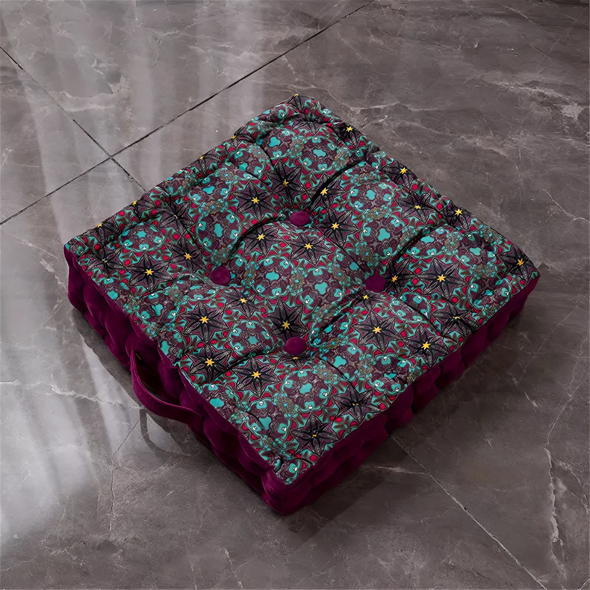 Vintage-Inspired Tufted Floor Cushion by Casa & Beyond