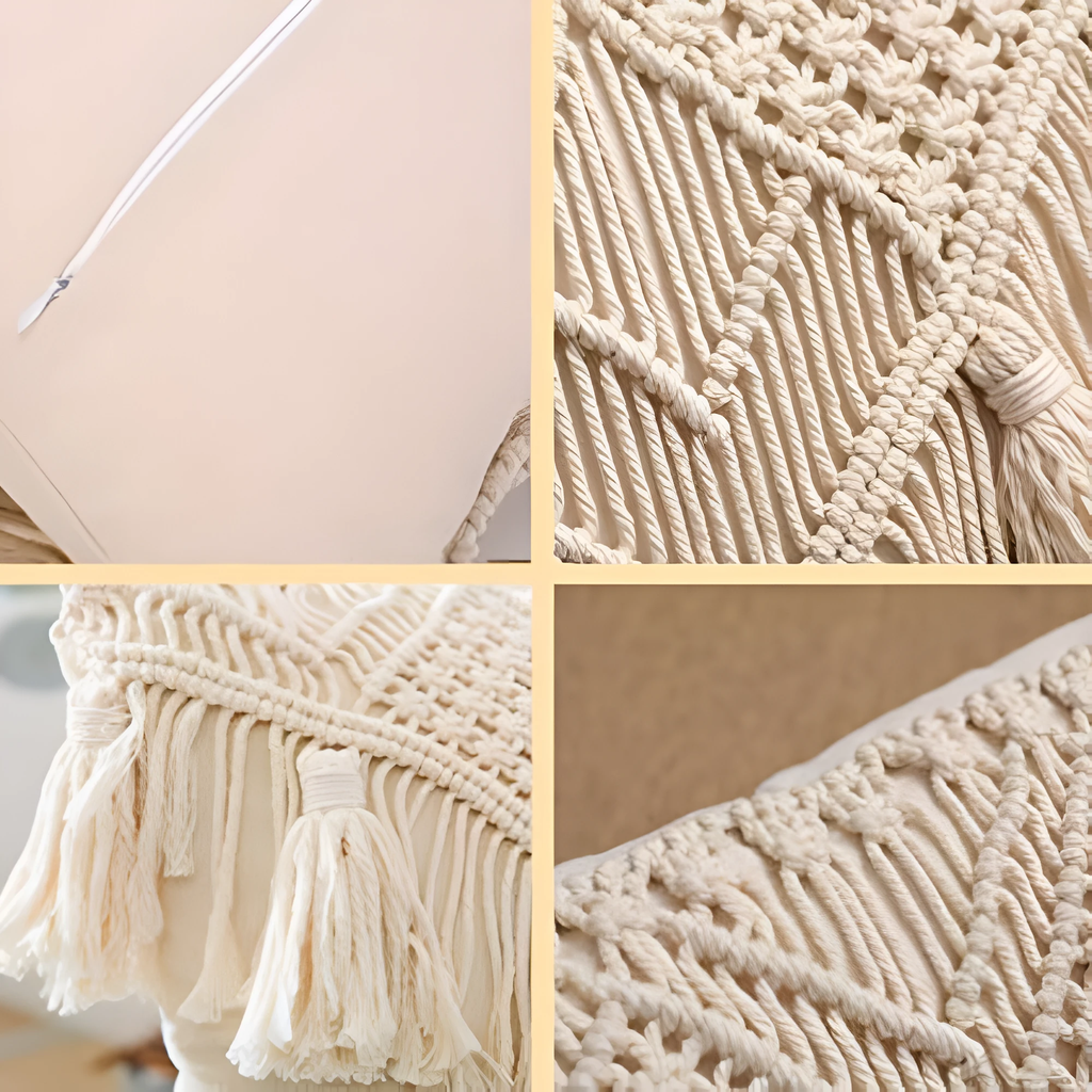Vintage Macrame Cushion Cover by Casa & Beyond