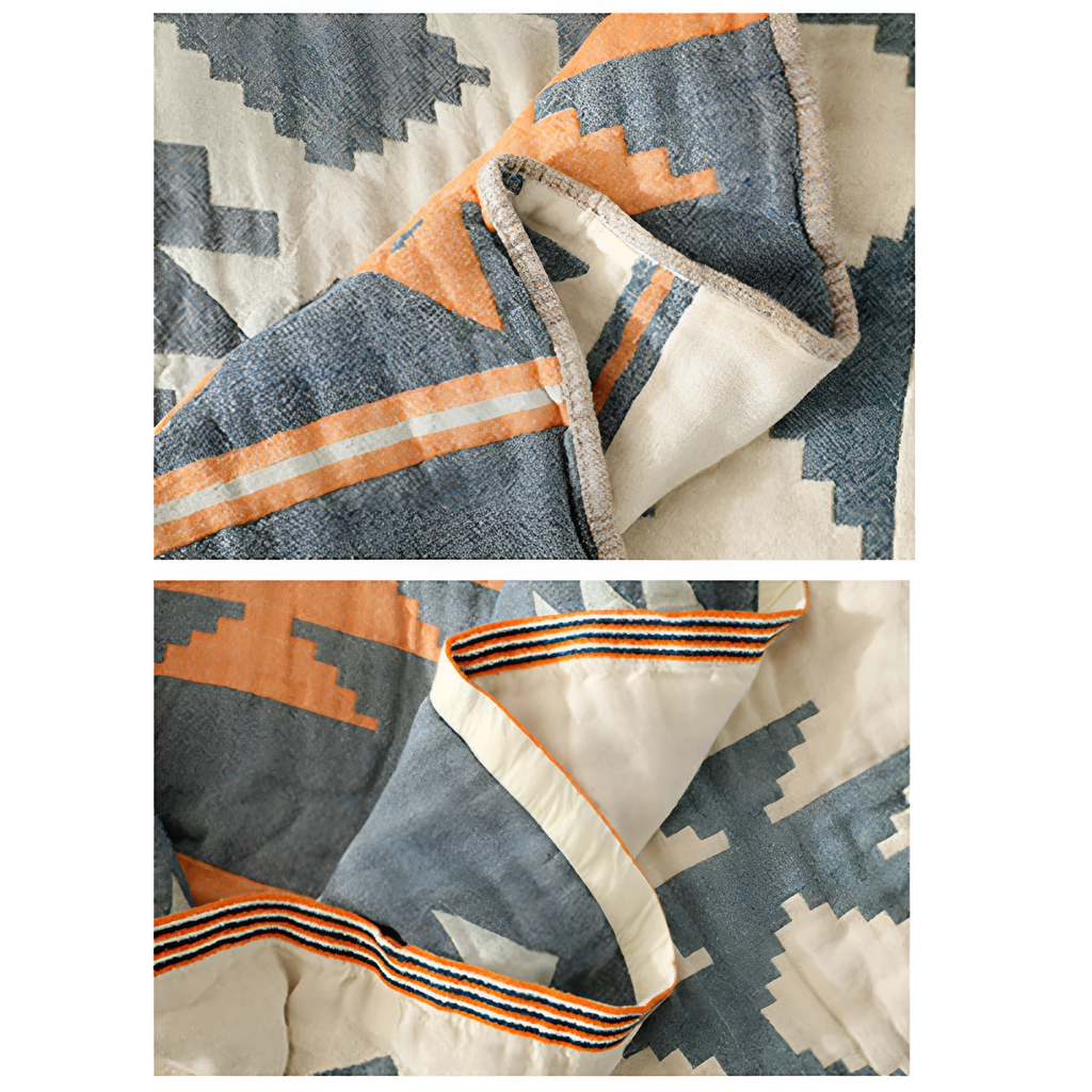 Reversible Geometric Blanket Sofa Cover by Casa & Beyond