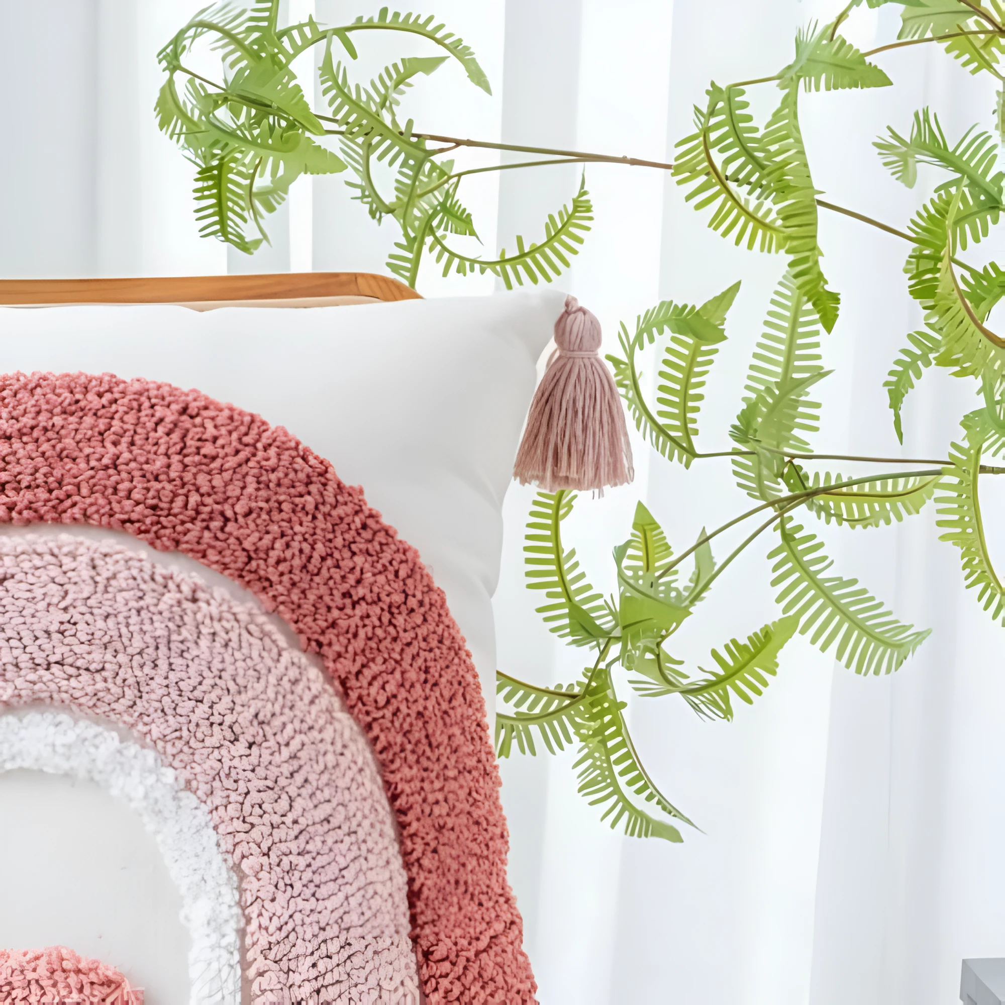 Tufted Embroidered Boho Cushion Cover by Casa & Beyond