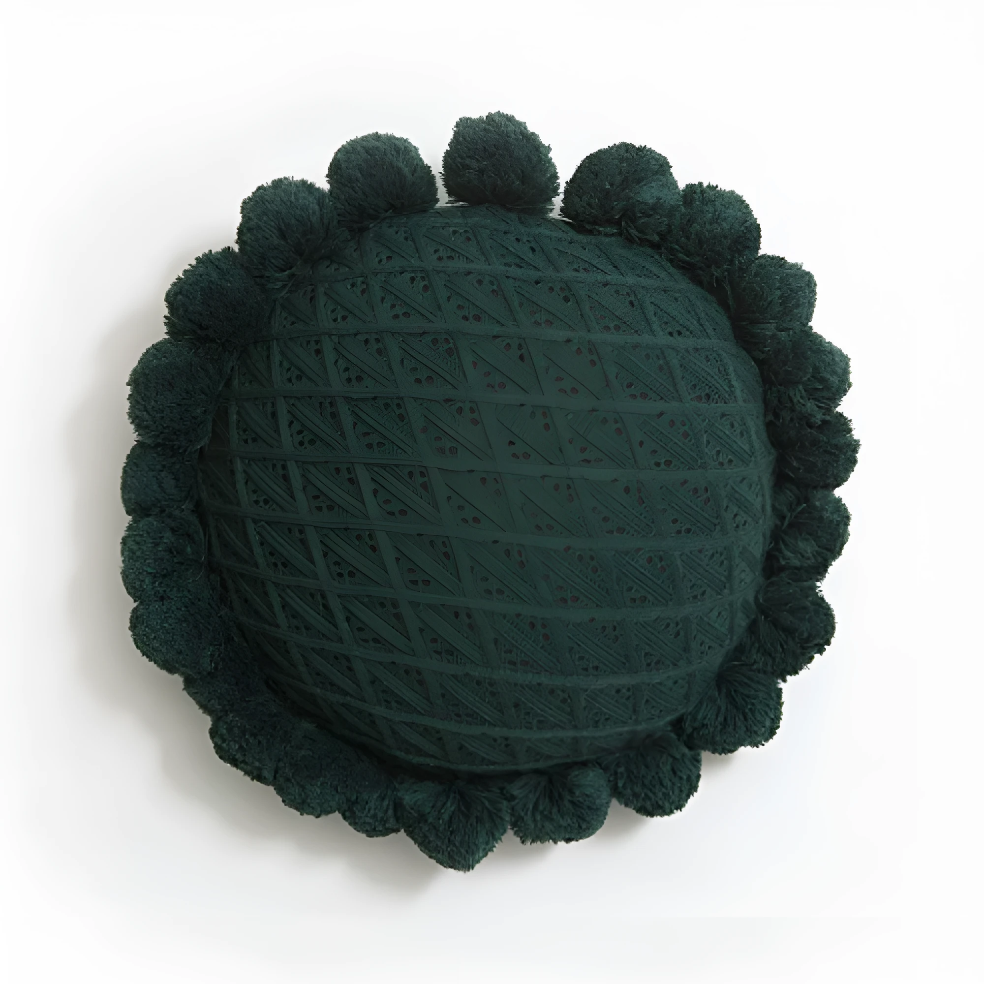 Chic Sunflower Pom-Pom Cushion by Casa & Beyond