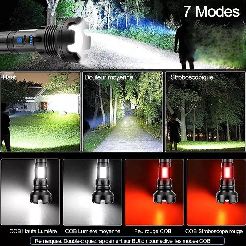 Tactical rechargeable laser LED flashlight by Bowlift