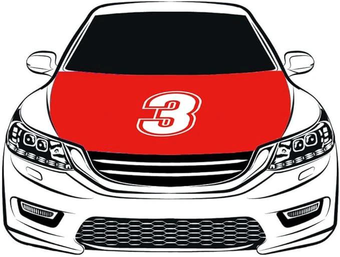 Number Car Hood Cover Flag ,Engine Flag ,3.3X5ft/6X7FT, 100% Polyester Elastic Fabrics Can be Washed Suitable for large SUV and Pickup Trucks by flagsshop