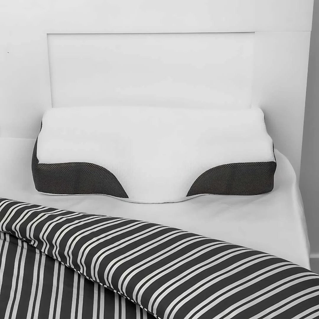 RestAlign Memory Foam Neck Support Pillow | Contoured Alignment for Neck Pain Relief and Improved Sleep Quality Bowlift by Bowlift