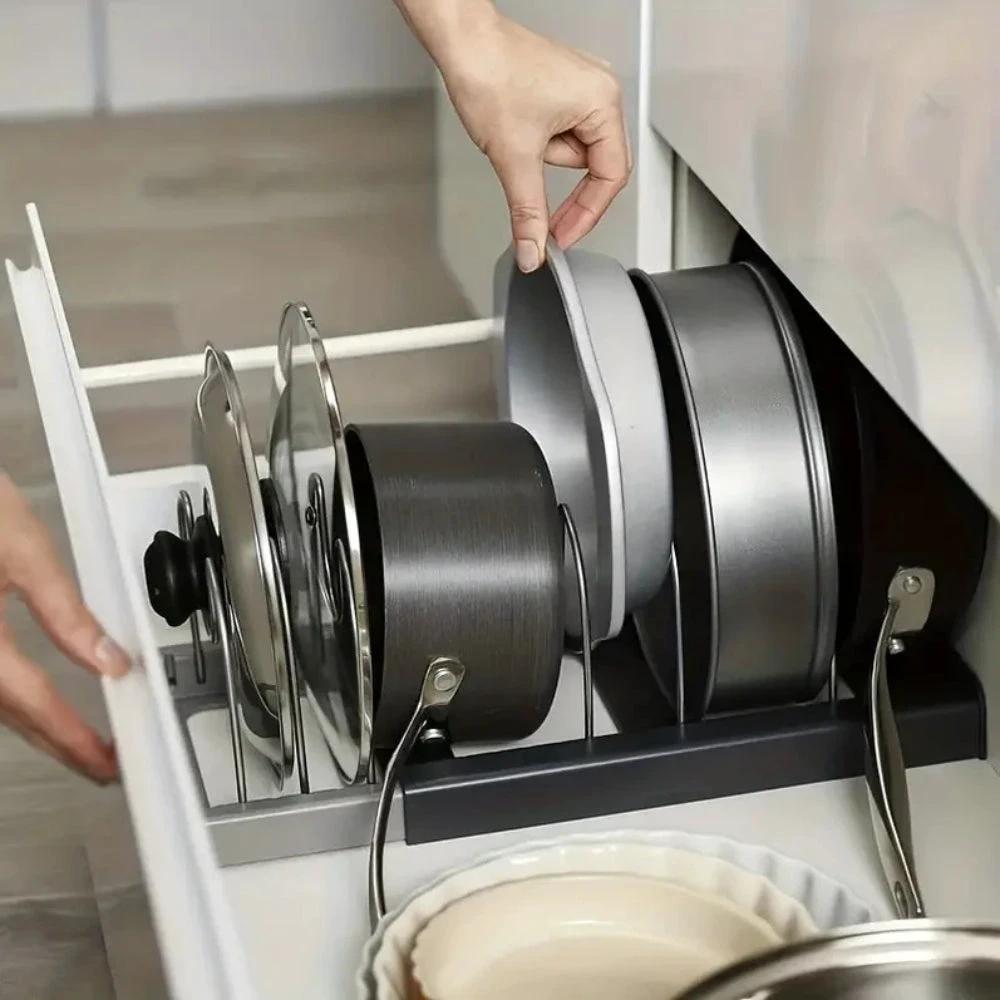 Expandable Pot and Pans Organizer Rack by Casa & Beyond