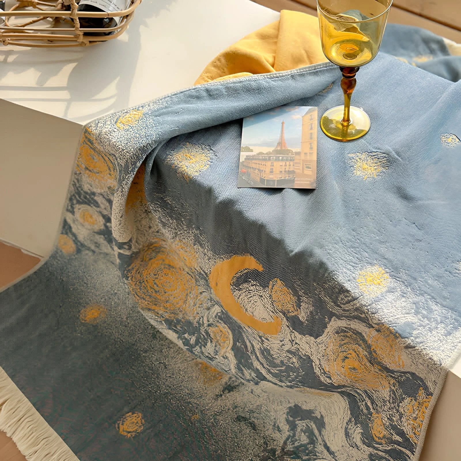 Midnight Swirls Cotton Towel by Casa & Beyond