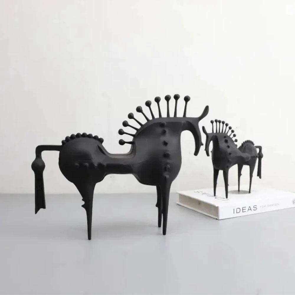 Black Stallion Metal Sculpture by Casa & Beyond