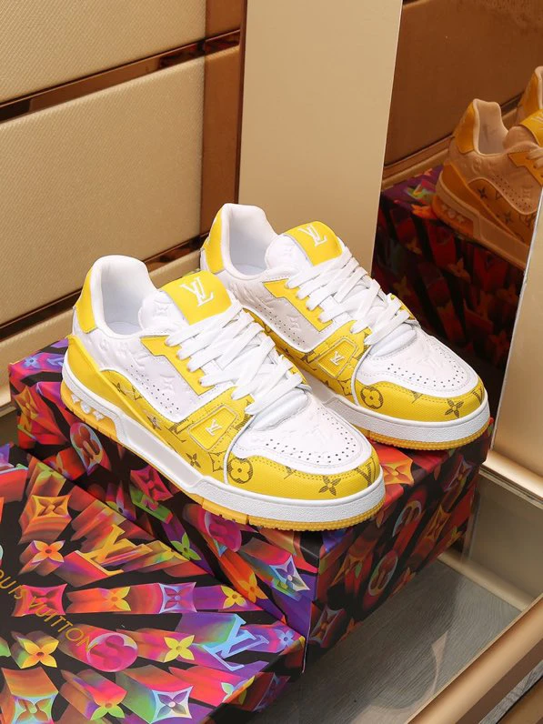 Luxury Trainer Sneakers Shoes #54 Signature Yellow and White by Air Jordan