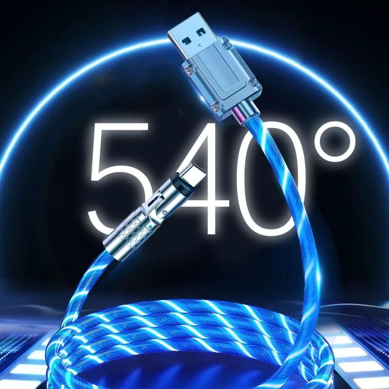 Magnetic Charging Cable | 540° Rotating Connector | Fast Charge with LED Glow by BowLift