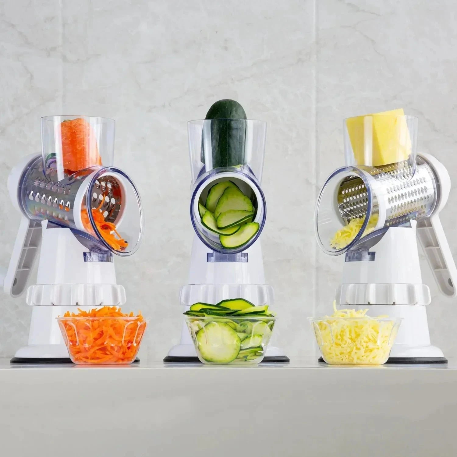 3in1 Vegetable Slicer Manual Grater For Vegetable Cutter Kitchen Tool by Bowlift