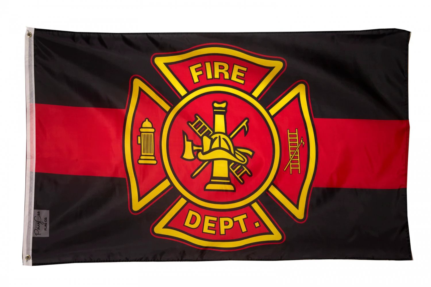 3x5FT Fire Department Flag Red Black Firefighter Banner Safety Man Cave Station by flagsjustdoit