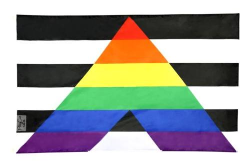 3x5FT Flag Straight Ally LGBTQ Straight Alliance Gay Pride Solidarity Rainbow by flagsjustdoit