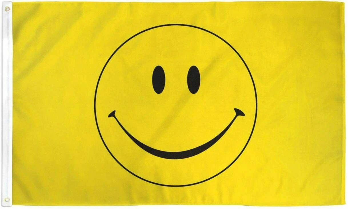 3x5FT Flag Yellow Happy Smiley Face Banner Dorm Bedroom Advertising USA by flagsjustdoit