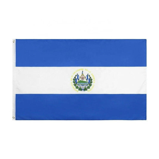 3x5FT Flag of El Salvador Bandera Magna Decor Dorm Man Cave Advertising by flagsjustdoit