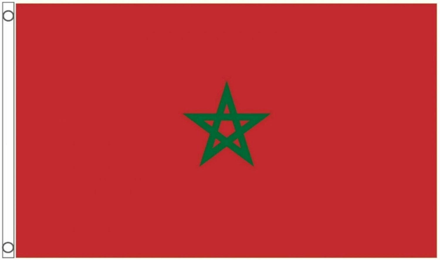 3x5FT Flag of Morocco Green Emerald Pentagram National Kingdom Decor by flagsjustdoit