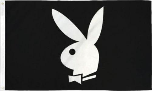 3x5FT Playboy Bunny Flag Black Dorm Man Cave Sorority Frat Bar Decor Gift Party by flagsjustdoit